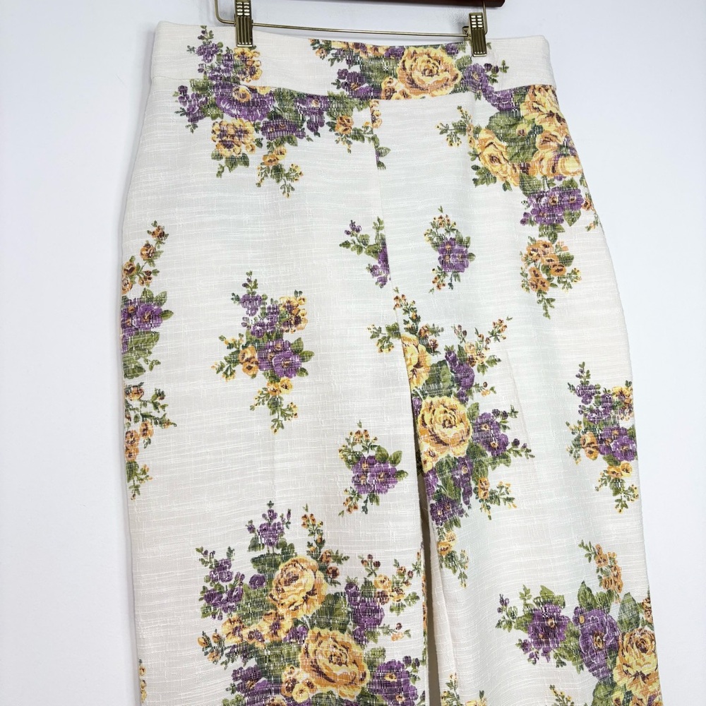 Sezane Jenson Trousers and Hermance Top Ella Purple Floral Size 14 Size 46 SET - Picture 8 of 16